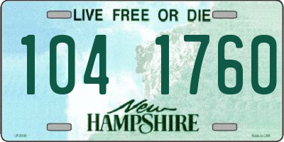 NH license plate 1041760