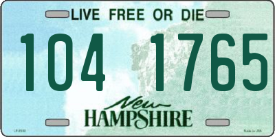 NH license plate 1041765