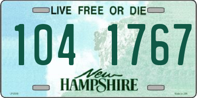 NH license plate 1041767