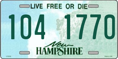 NH license plate 1041770