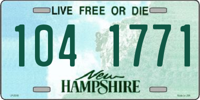 NH license plate 1041771