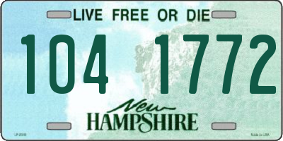 NH license plate 1041772