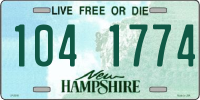 NH license plate 1041774