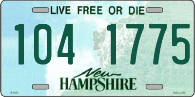 NH license plate 1041775