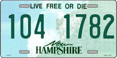 NH license plate 1041782