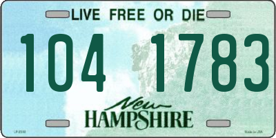 NH license plate 1041783