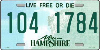 NH license plate 1041784