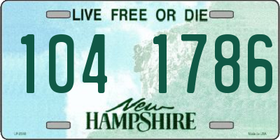 NH license plate 1041786