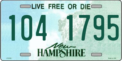 NH license plate 1041795