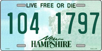 NH license plate 1041797