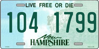 NH license plate 1041799