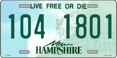 NH license plate 1041801