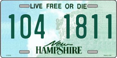 NH license plate 1041811