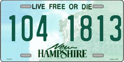 NH license plate 1041813
