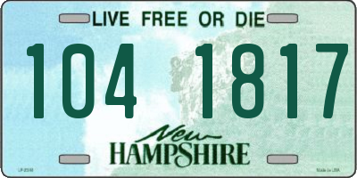 NH license plate 1041817