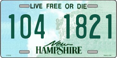NH license plate 1041821