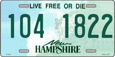 NH license plate 1041822