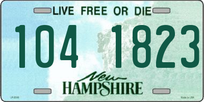 NH license plate 1041823