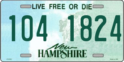 NH license plate 1041824