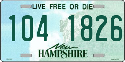 NH license plate 1041826