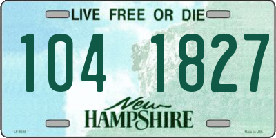 NH license plate 1041827