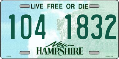 NH license plate 1041832