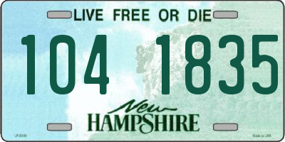 NH license plate 1041835