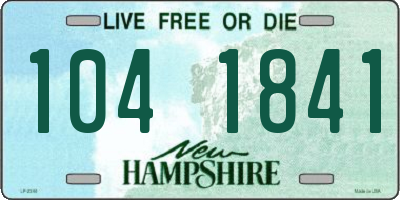 NH license plate 1041841