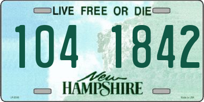 NH license plate 1041842