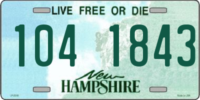 NH license plate 1041843