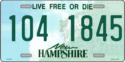 NH license plate 1041845