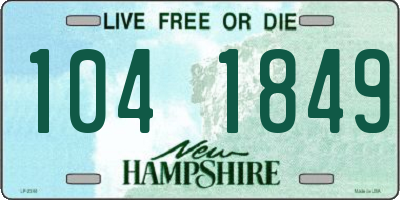 NH license plate 1041849