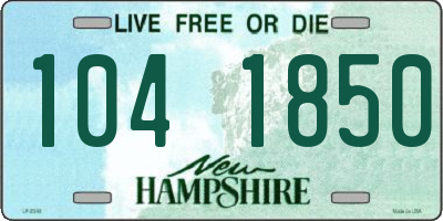 NH license plate 1041850