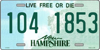 NH license plate 1041853