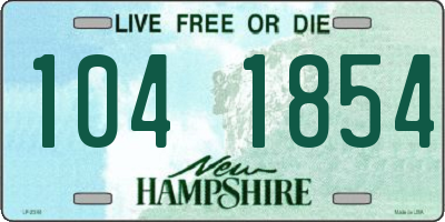 NH license plate 1041854