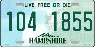 NH license plate 1041855