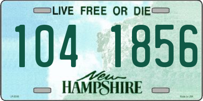 NH license plate 1041856
