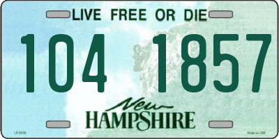 NH license plate 1041857