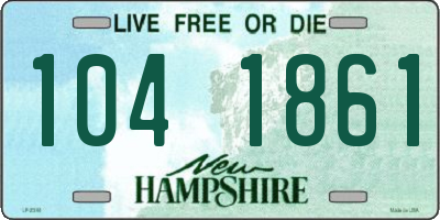 NH license plate 1041861