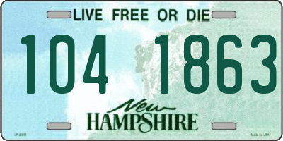 NH license plate 1041863