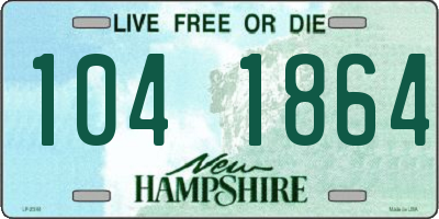 NH license plate 1041864