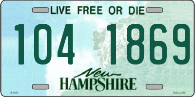 NH license plate 1041869