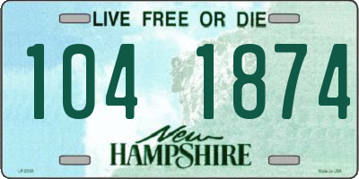 NH license plate 1041874