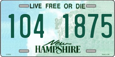 NH license plate 1041875