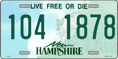 NH license plate 1041878