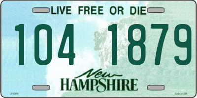 NH license plate 1041879