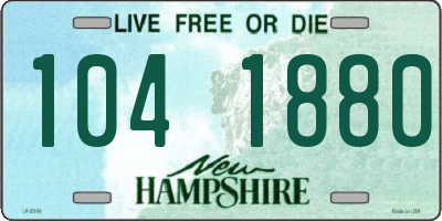 NH license plate 1041880
