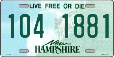 NH license plate 1041881