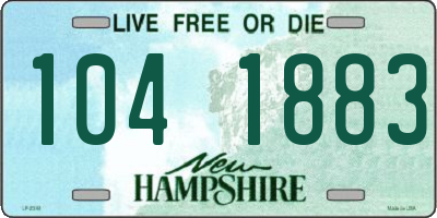 NH license plate 1041883