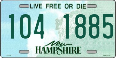 NH license plate 1041885